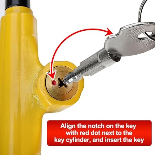 Car Steering Wheel to Brake Pedal Lock Auto Security Product Anti-Theft Yellow