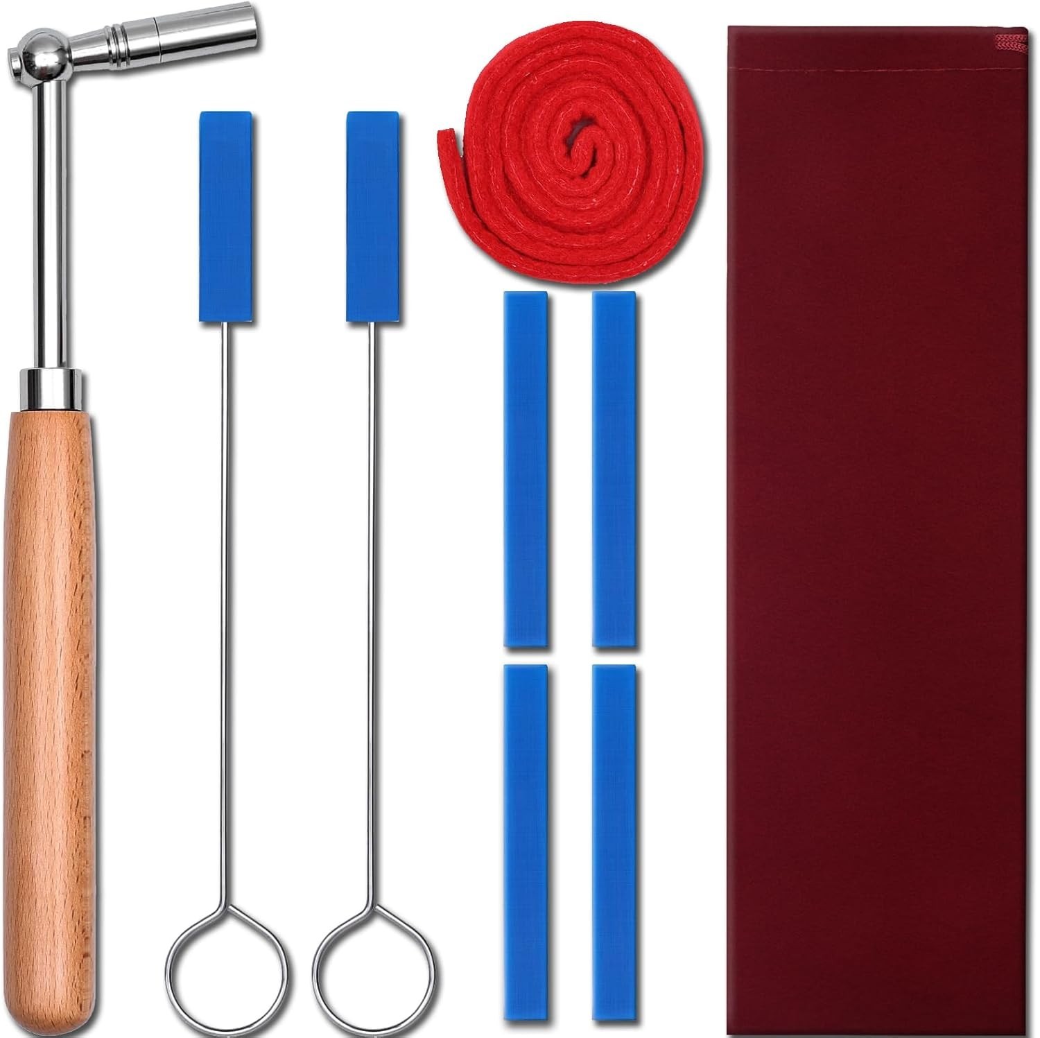 Professional Piano Tuning Kit, 9 PCS Piano Tuner Wrench Hammer Piano Tunin