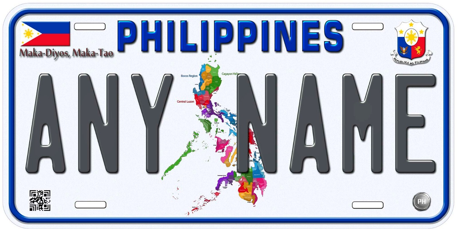 Philippines Any Name Personalized Novelty Car License Plate