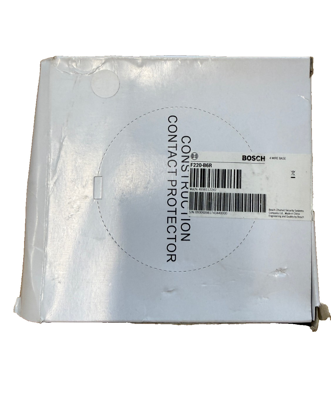 BOSCH F220-B6R  4-wire relay detector base