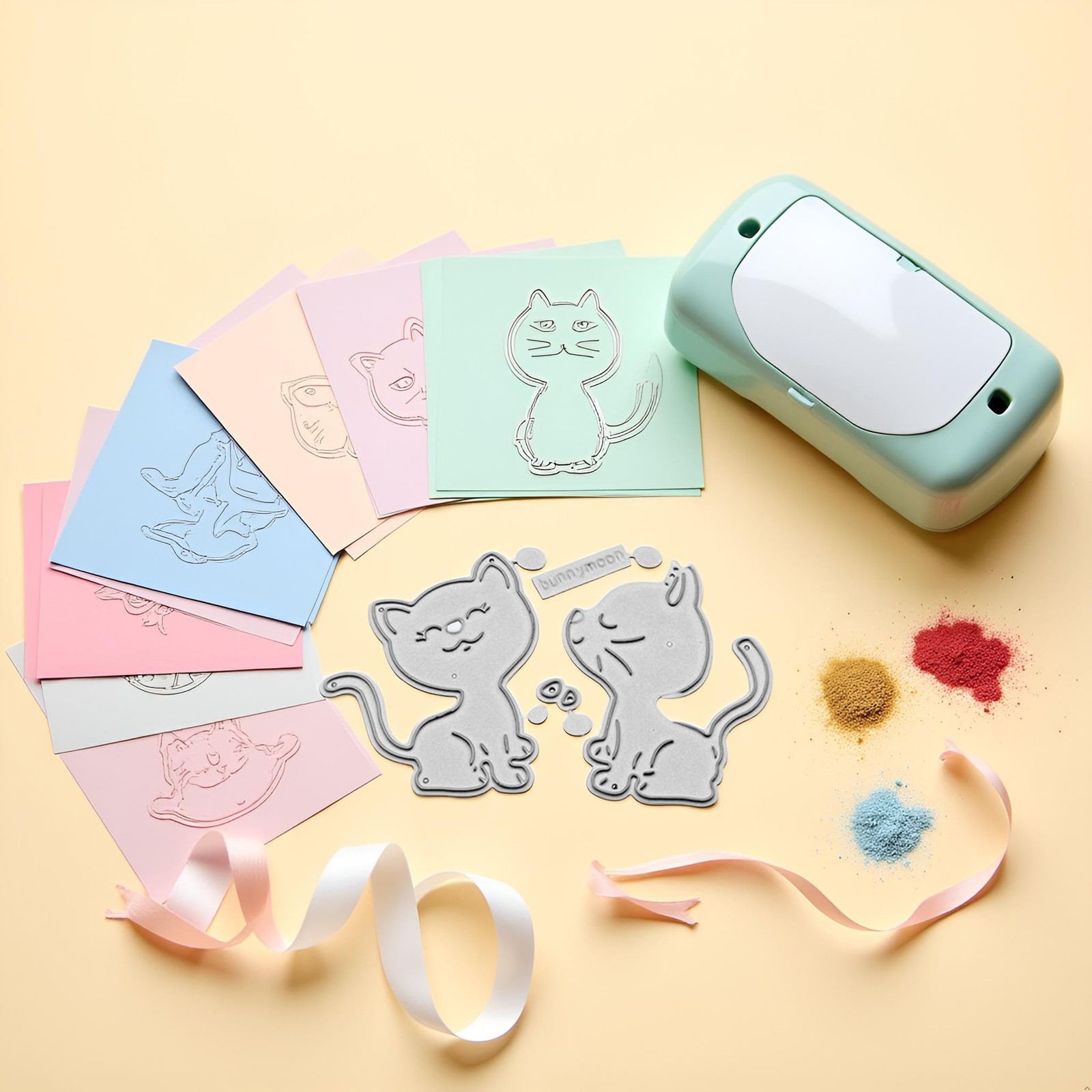Cats Cutting Dies for Card Making, Cut Stencils DIY silver