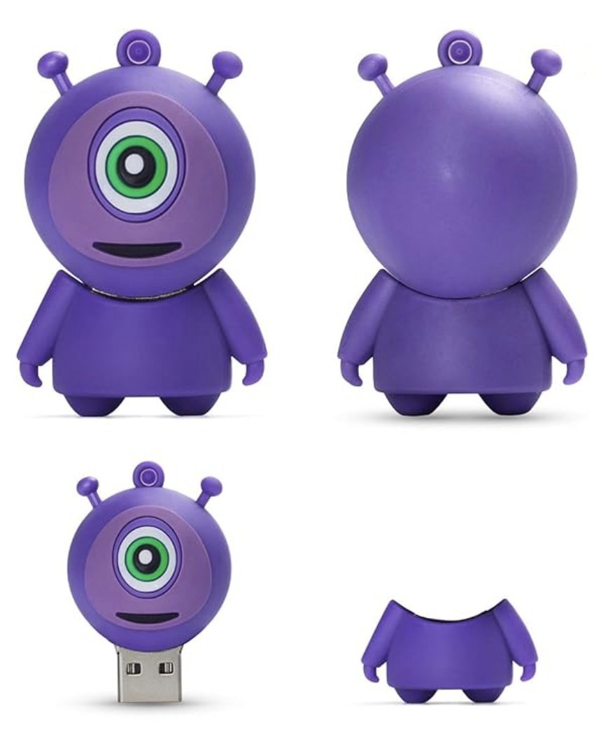 2.0 16gb 32gb 64gb 128gb Purple Alien Monster Eye USB Flash Thumb Drive USA Ship