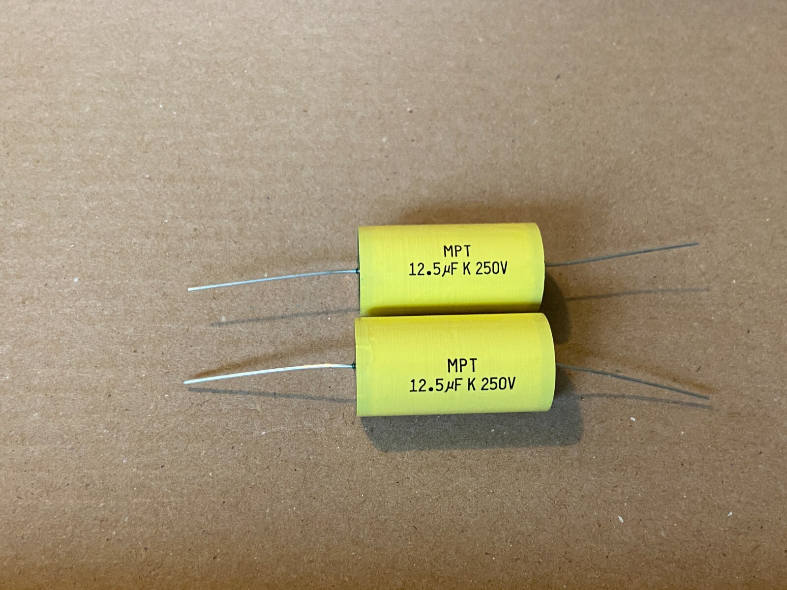 5 New 12.5 uF 250V Supertech MPT Film Audio Signal Crossover Capacitors (Qty)