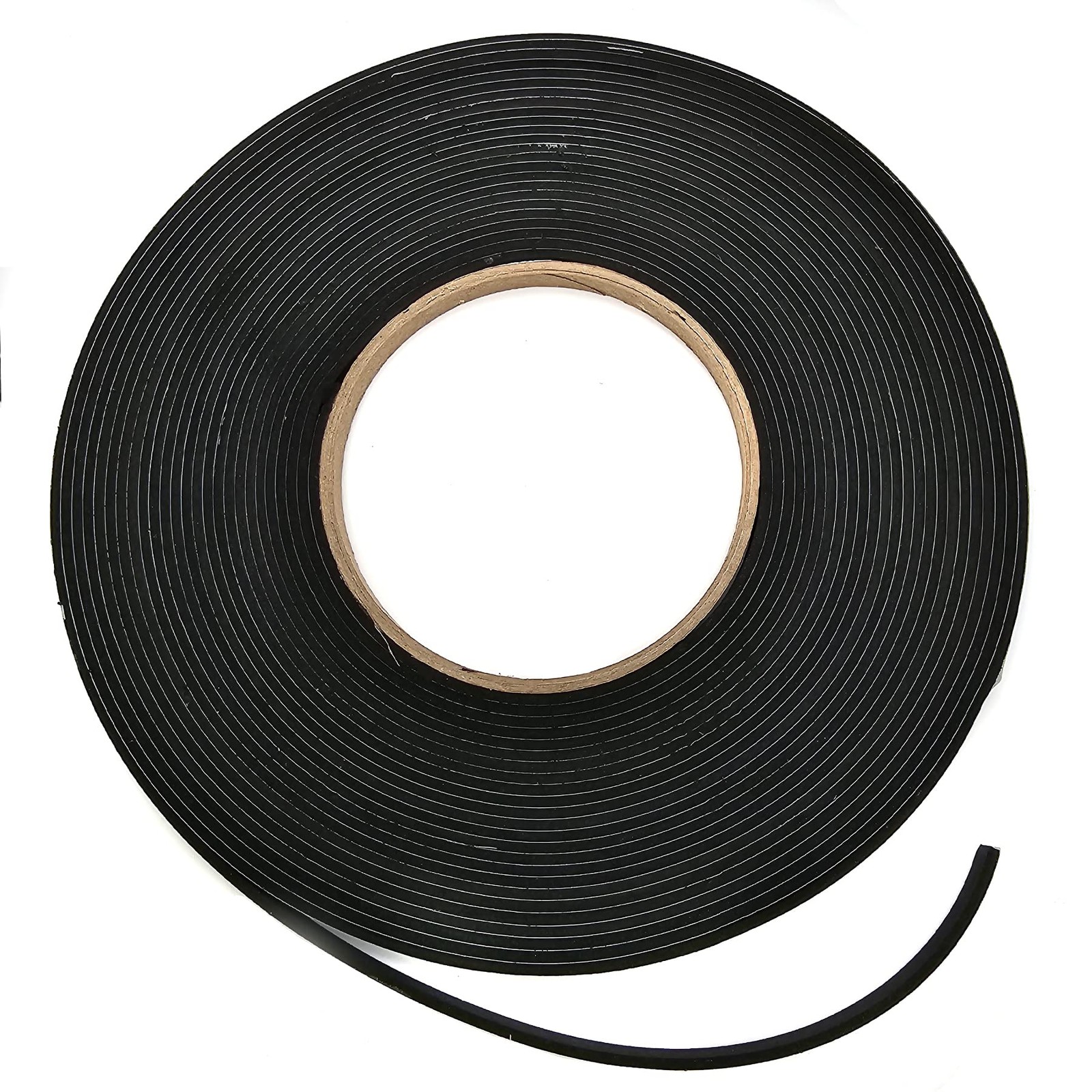 EPDM Foam Black. Length 10m on roll. Single Sided Self Adhesive 6mm x 2mm