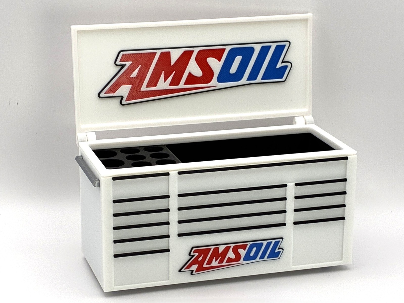 AMSOIL Desk Toolbox Pen Holder 3D Printed Pencil Cup Desk Organizer Office Gift