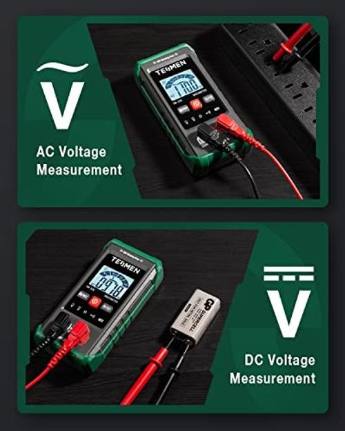 TM-510 Digital Multimeter, 4000 Counts, Smart TM-510 Auto Multimeter Green