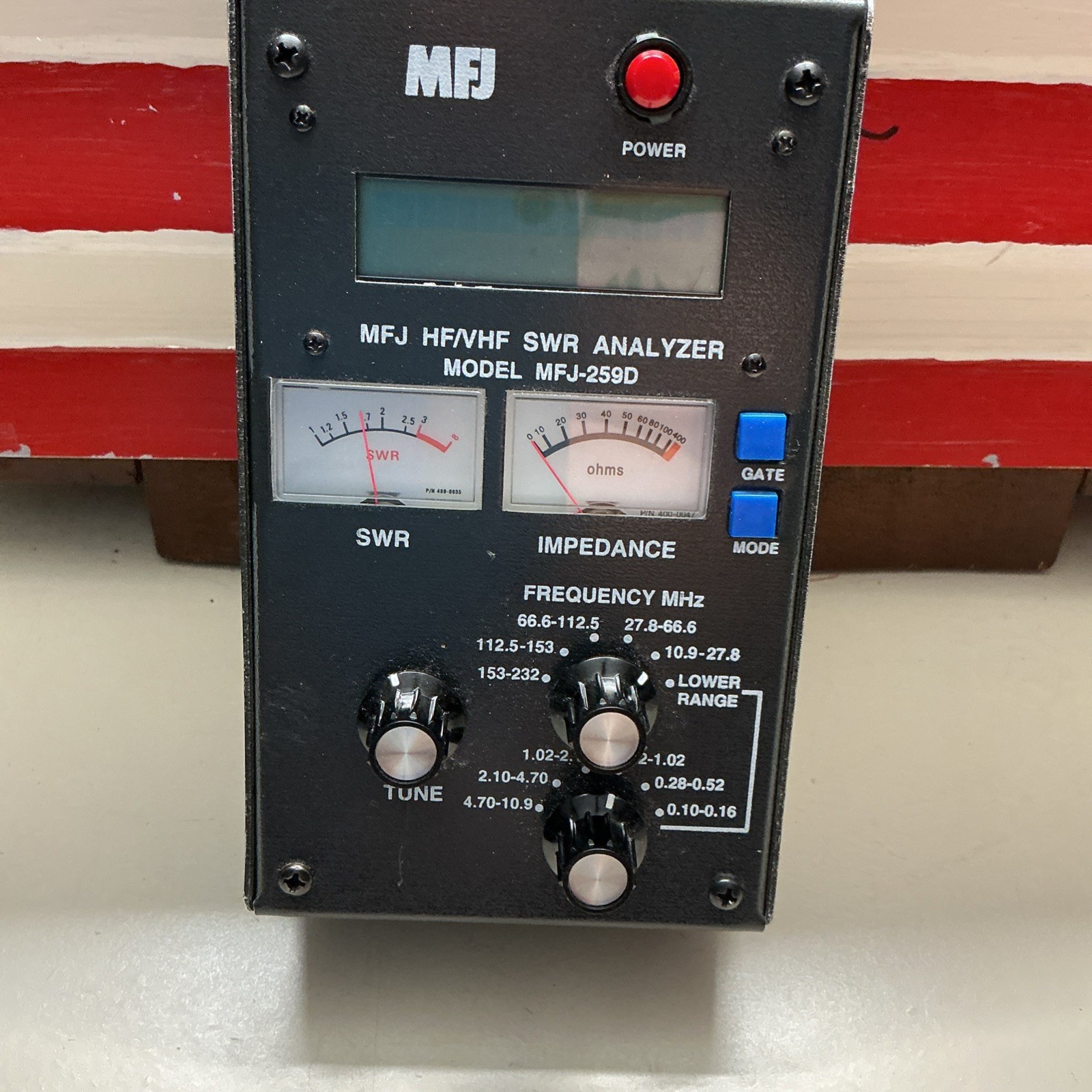 MFJ 259D Ham Radio HF VHF SWR Antenna Analyzer Frequency Counter SWR METER WORKS