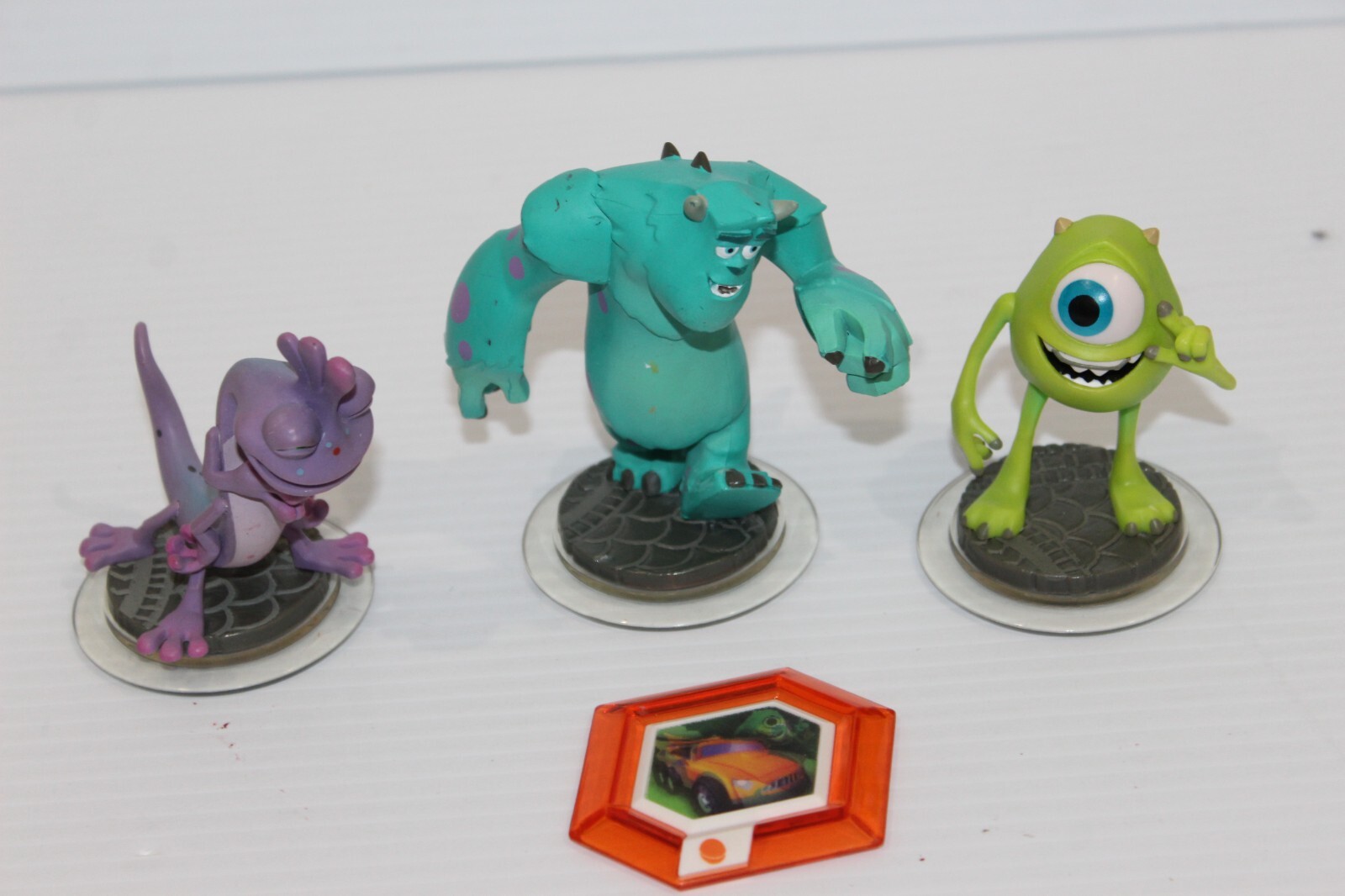 Disney Infinity Monsters Inc Lot of 3 plus Power Disc