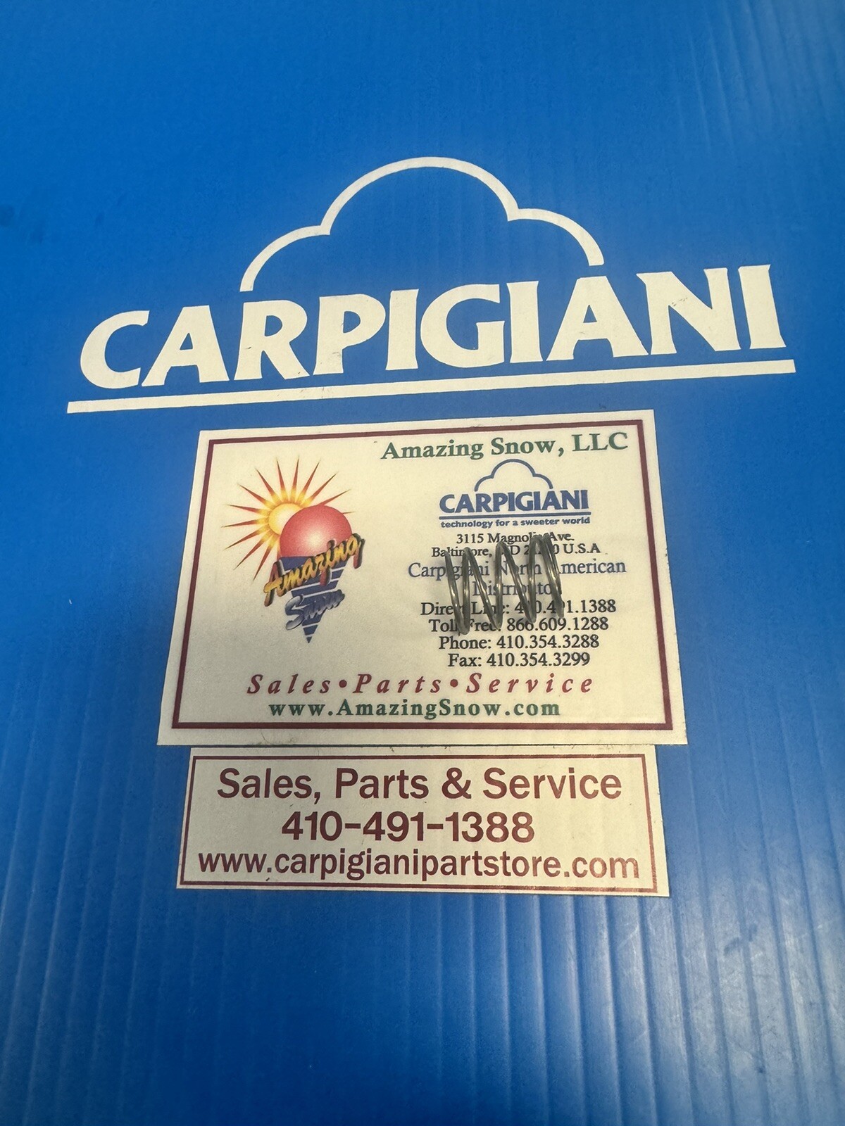 Carpigiani Parts Batch Freezer Gelato Ice Cream LB 100 B Outlet Door Spring