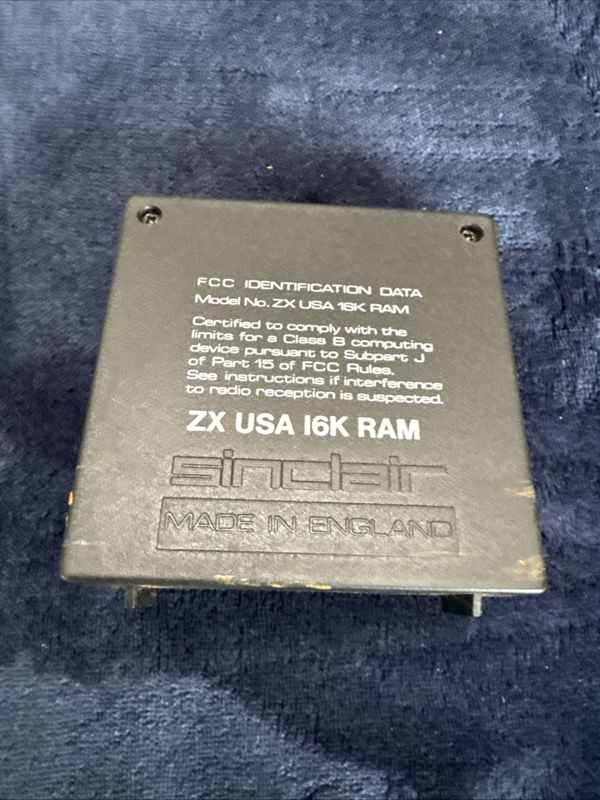 VINTAGE TIMEX SINCLAIR ZX81 PERSONAL COMPUTER - With 16K RAM. Untested
