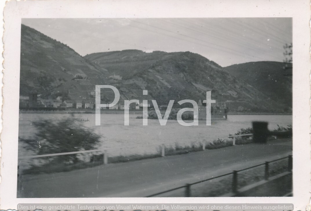 Photo WW II Panorama Wehrmacht Troop Transport Italy Lake Italia J1.46