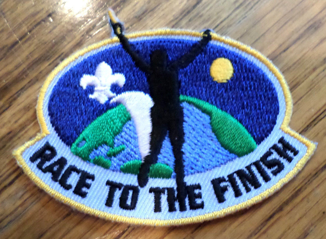 Vintage Uniform Patch Boy Scout Bsa Race To The Finish
