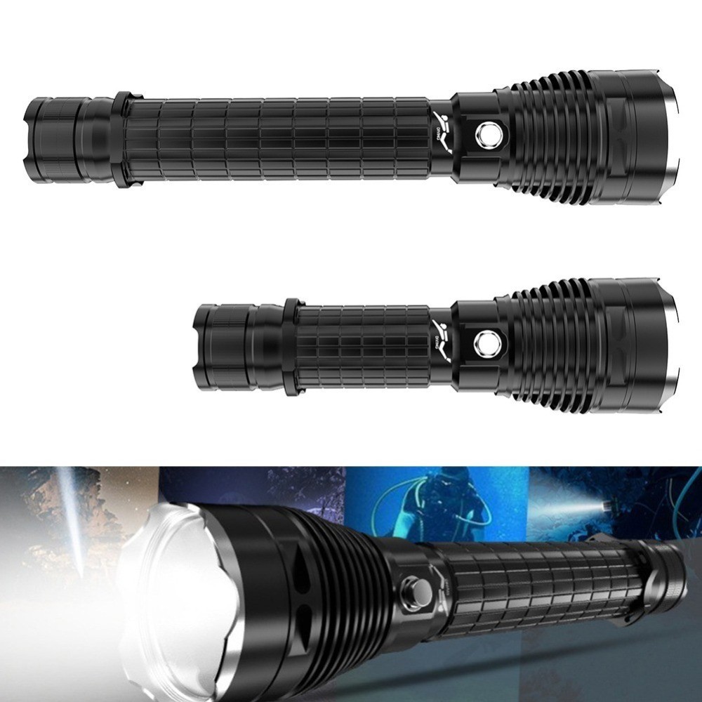 P70-LED Scube Diving Flashlight Light Waterproof Underwater Outdoor USB Torch