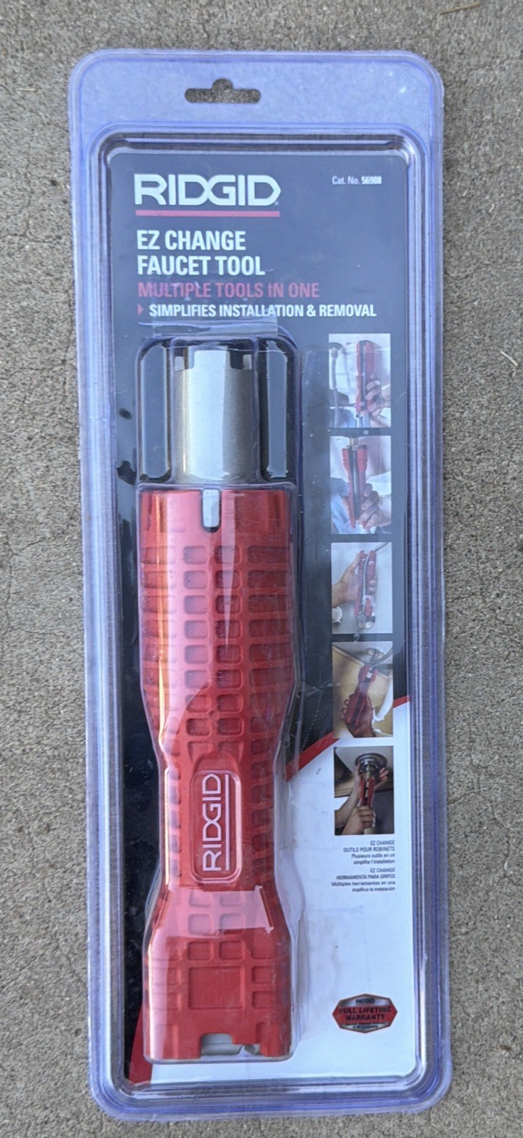 RIDGID 57003 EZ Change Basin Wrench Faucet Sink Installer Tool Under Sink Repair