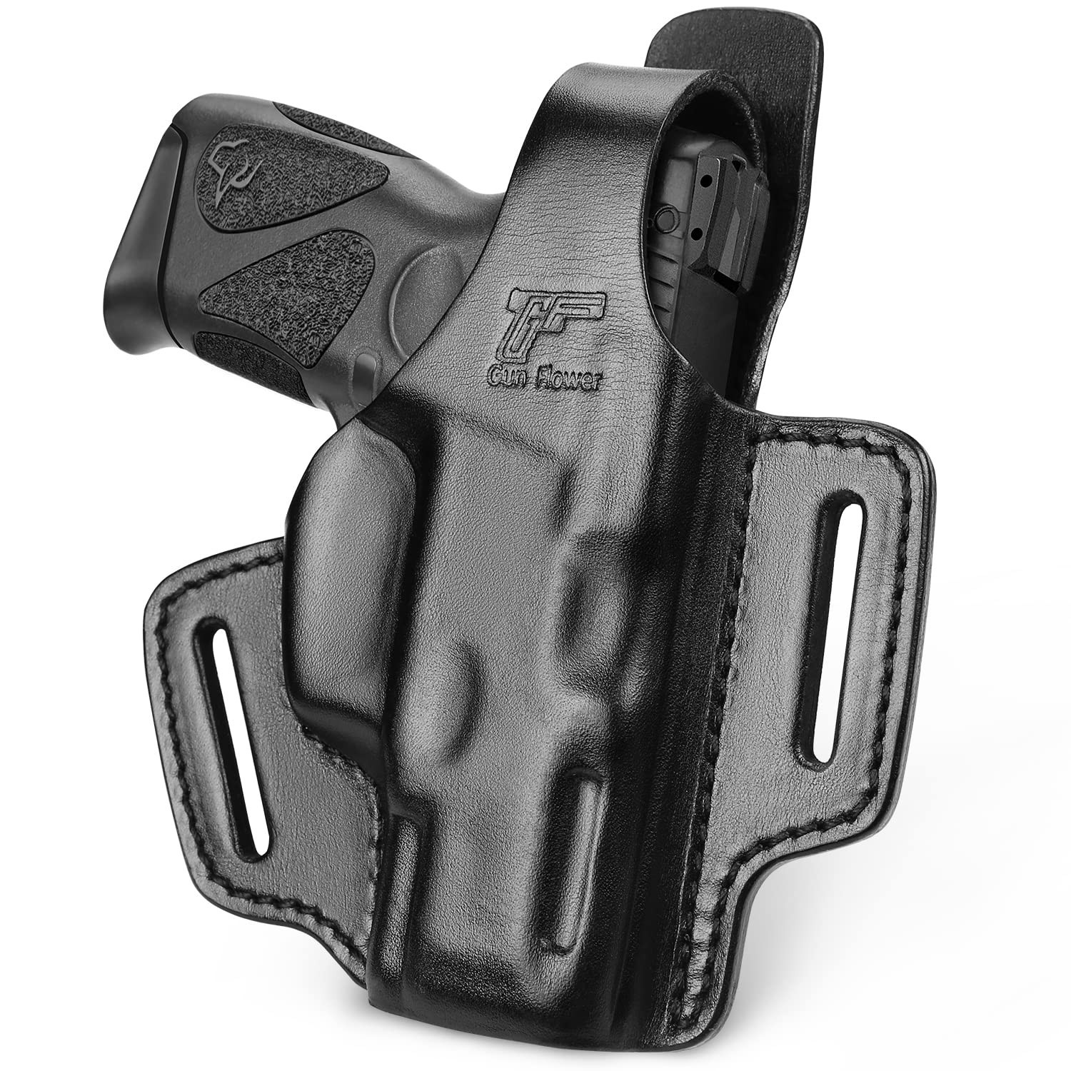 OWB Leather Holster for Glock 17 19 19X 22 23 45, Taurus G2C/G3C, Sig P320 Co...