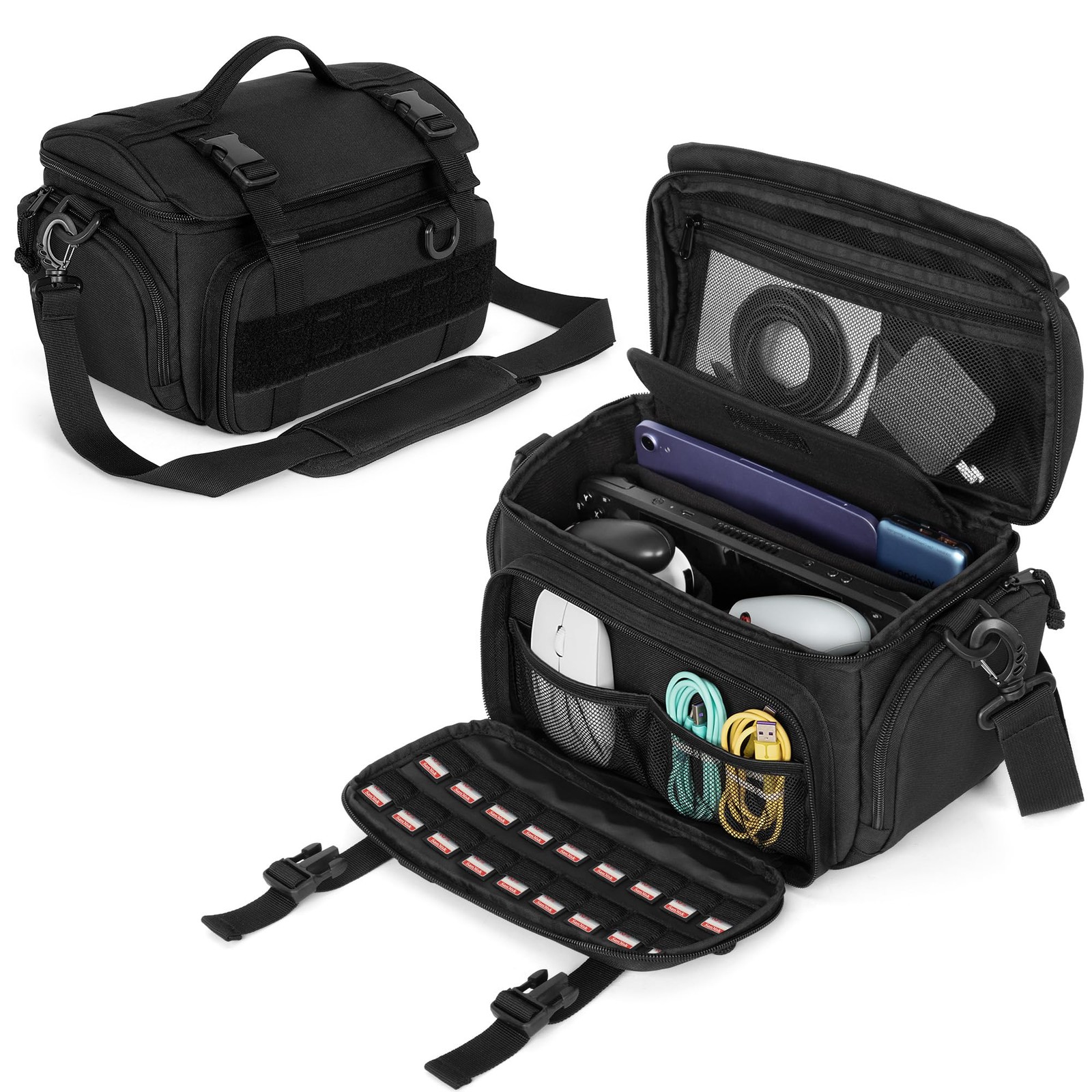 Travel Bag with Steam Deck (OLED)/ Legion Go / Go S / Switch 2, Tactical Shou...