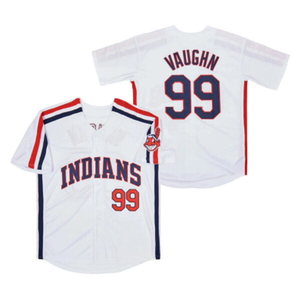 Movie Major 'Wild Thing' Vaughn Jersey Youth/Men Custom Sewn S-6XL