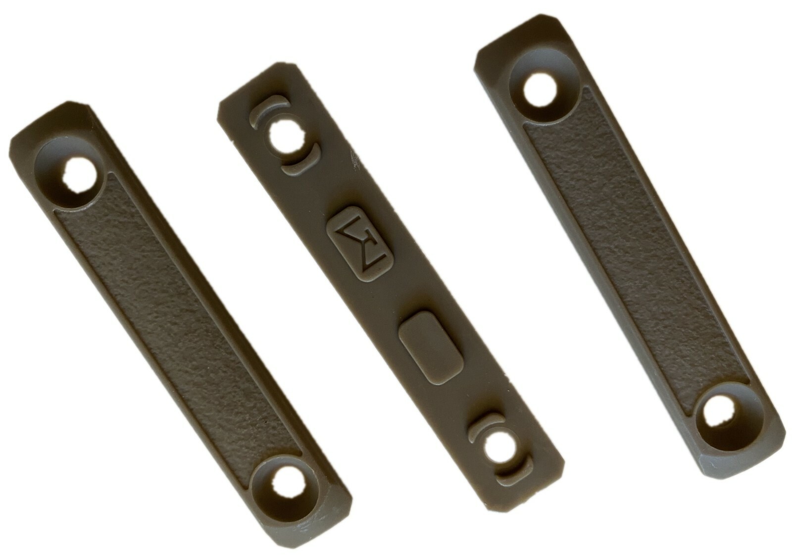 Pack of 3! FDE M-LOK rail 3" cover grip panels -(TAN 2-slot) For MLOK rails