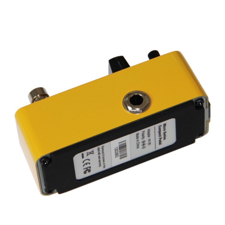 True Bypass Yellow Compression Guitar Effects Pedal Mini Full Metal Case