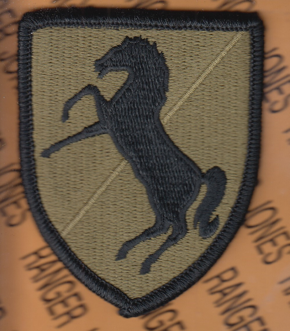 US Army 11th Armored Cavalry Regiment ACR BLACKHORSE OCP ~3.5" w/ Hook patch m/e