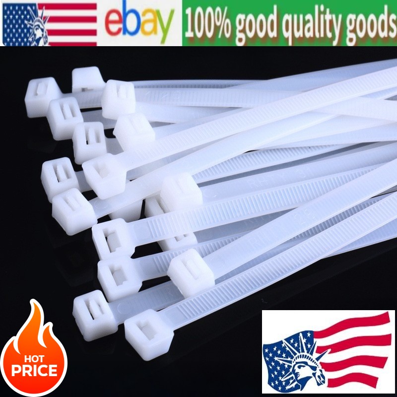 100-1000Pcs Cable Ties Heavy Duty 4" 14" Nylon Wrap Wire Zip UV Resistant UL