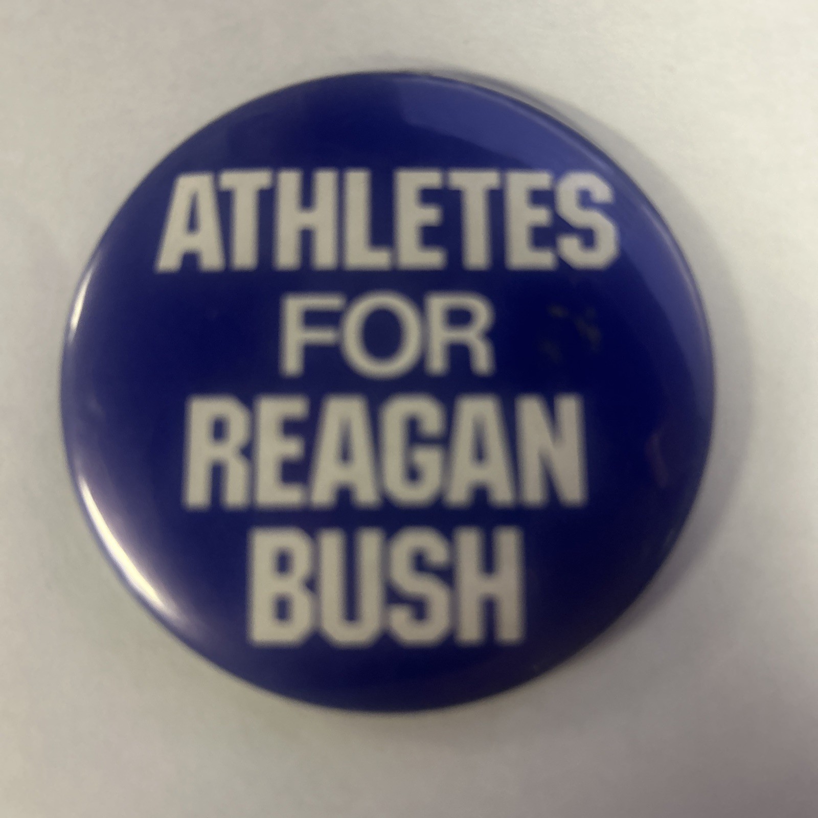Athletes For Reagan Bush ‘84  2 1/4”pinback button pin