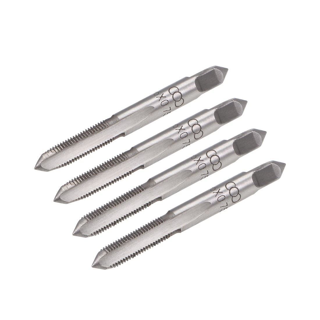 H2 Alloy Steel Hand Tap M6 Thread 0.75 Pitch 3 Straight Flutes Metric 2 PAIRS