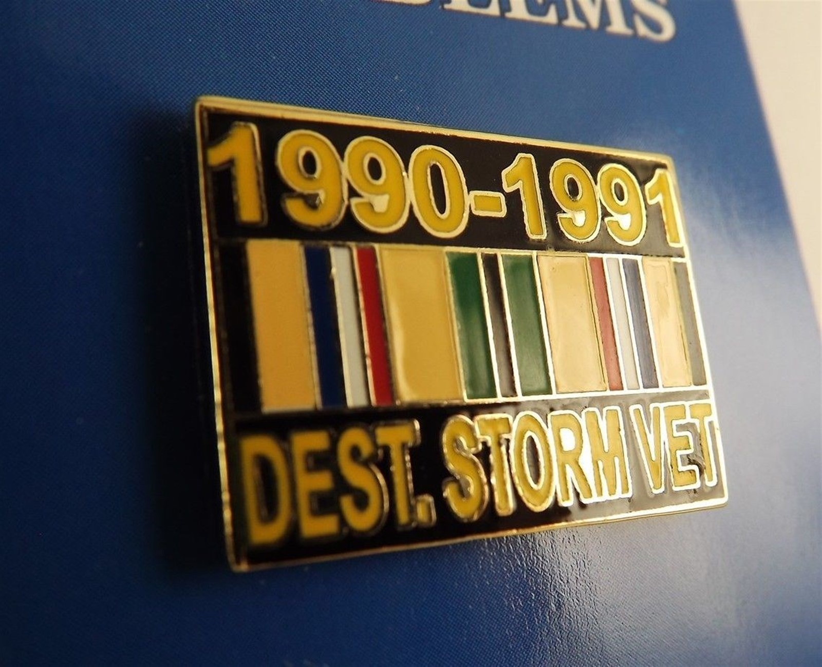 BRAND NEW Lapel Pin Desert Storm Veteran 1990-1991 Enamel 1"