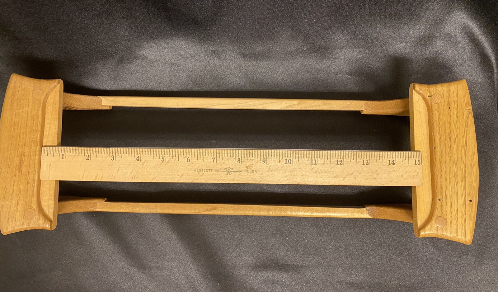 Vintage MCM Solid Wood Baking Pan Casserole Dish Stand Collapsible for Storage