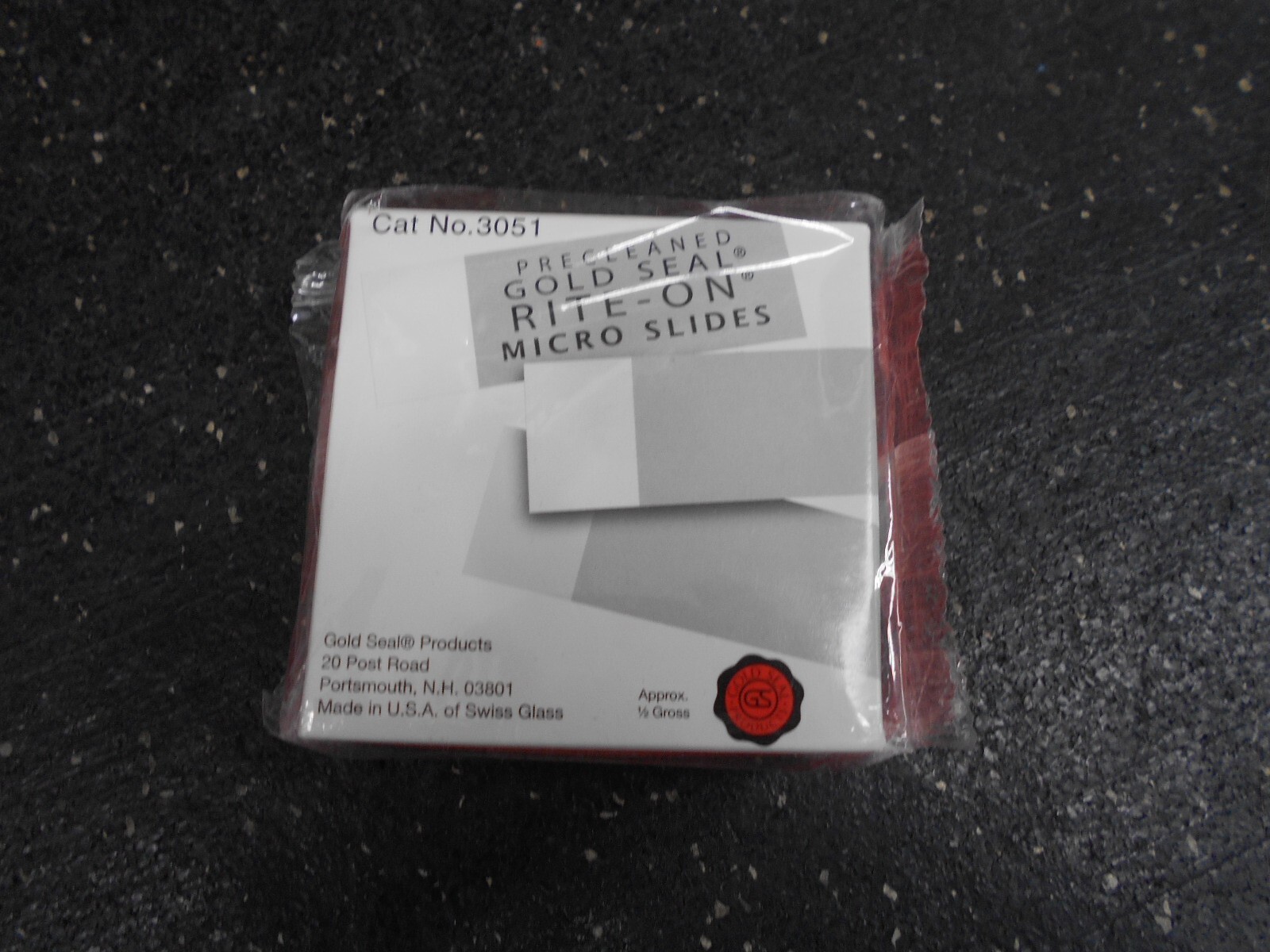 Gold Seal 3051 3x1” Precleaned Rite-On Micro Slides ½ Gross
