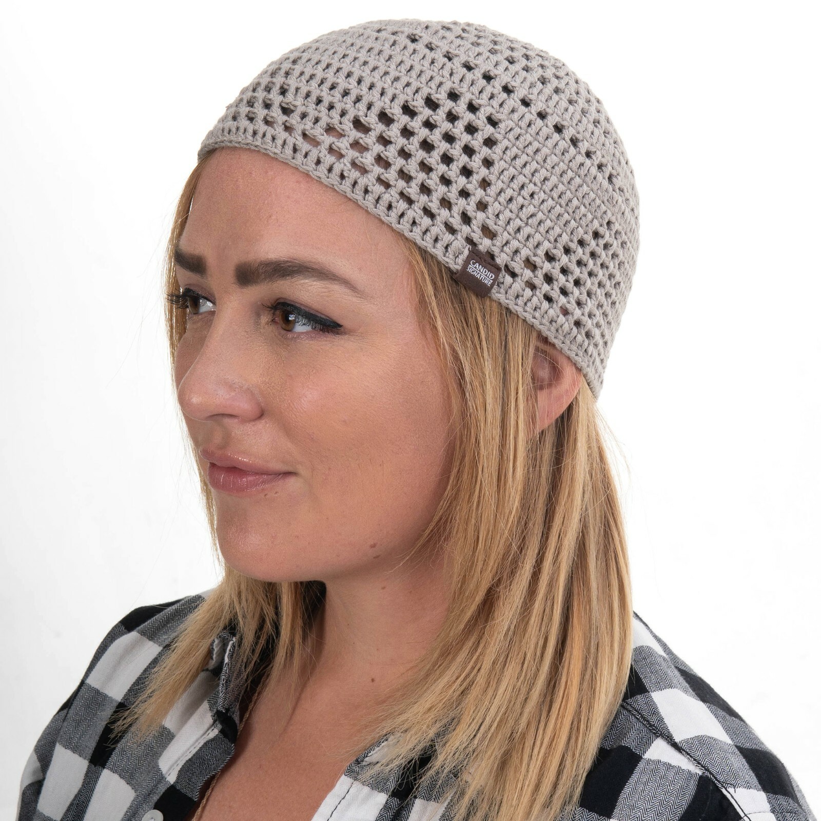 Handmade Triangle Knit Skull Cap Kufi Hat Soft Breathable Bamboo / Cotton
