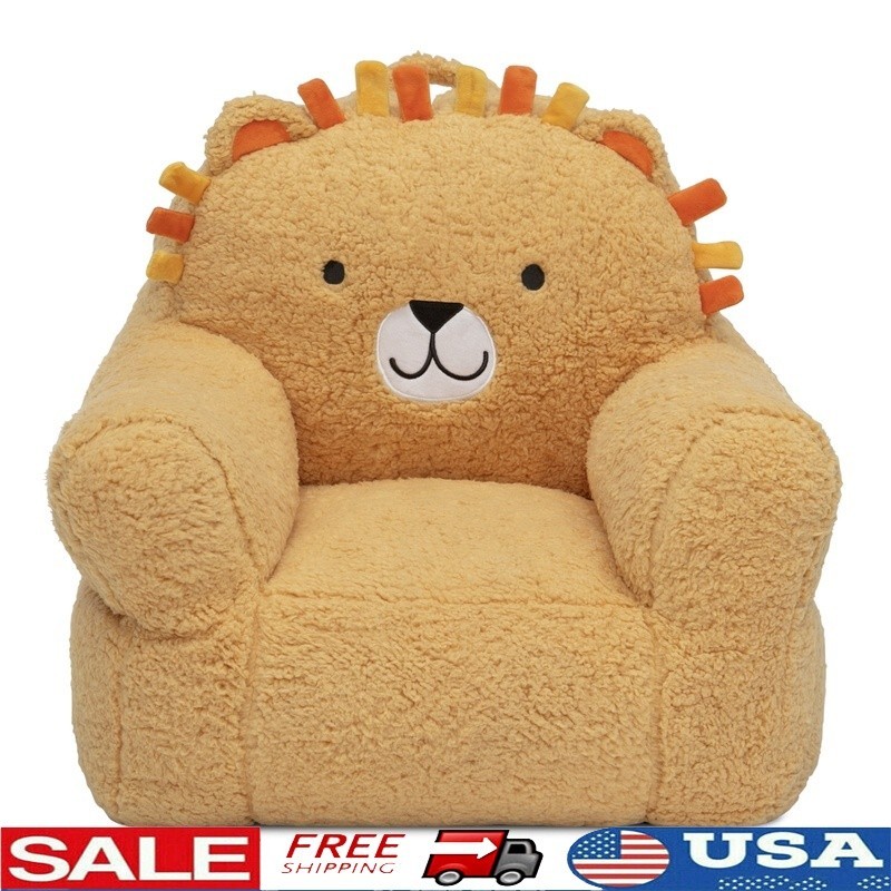 Plush Toddler Chair Comfortable Foam Armchair Cute Animal Design Kids Furniture