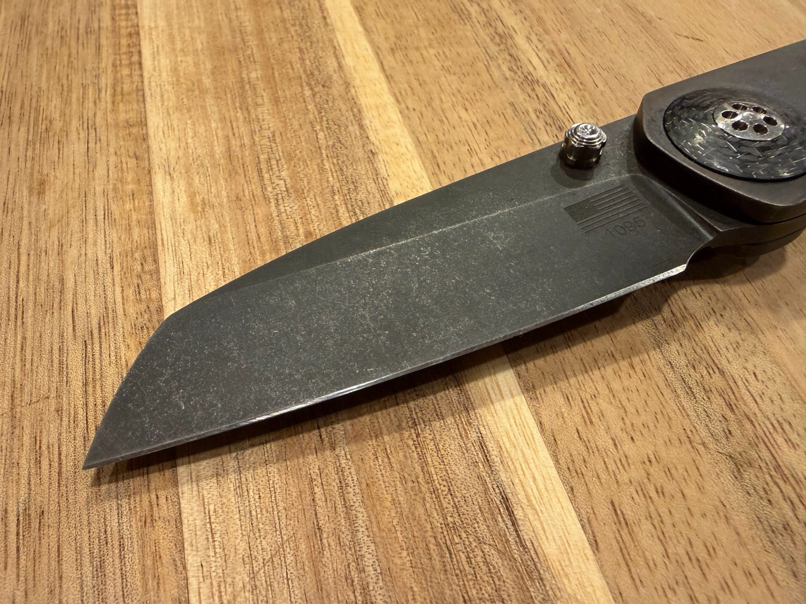 Dustin Driver Defense Nemesis Titanium Framelock Knife 3" 1095 Blade - Custom