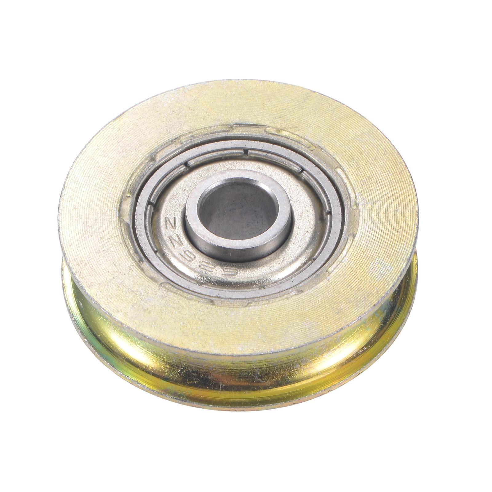 Sliding Door Roller U Groove 6.4mm Shaft Hole 32mm Diameter, Bearing Steel, 2pcs