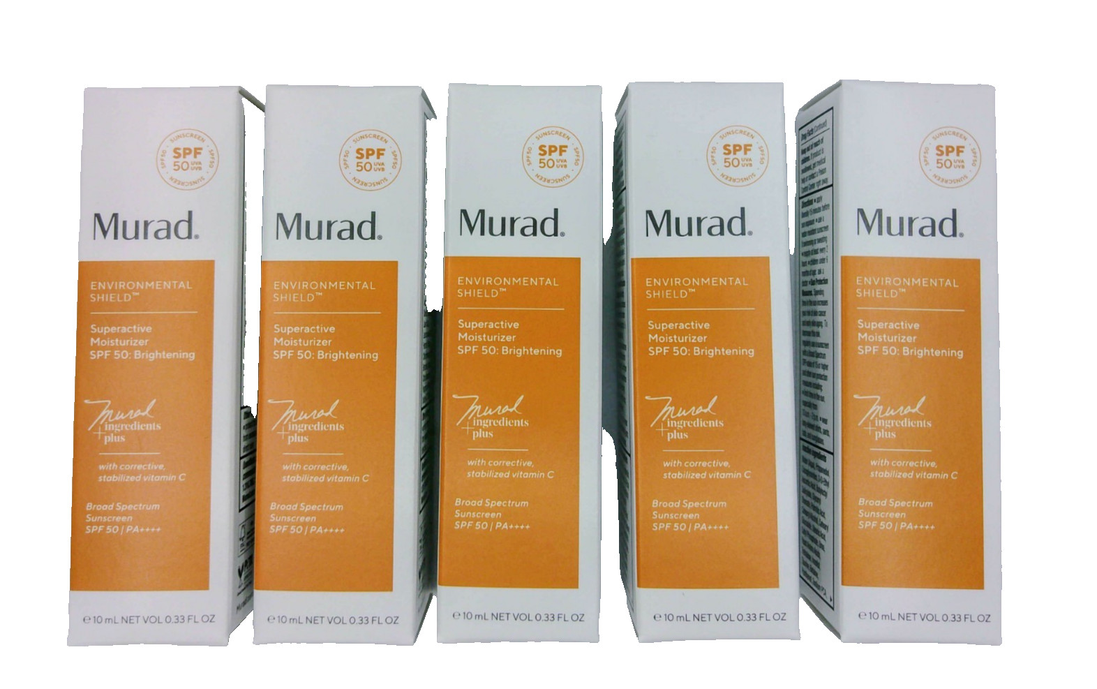Murad Superactive Moisturizer SPF 50 Brightnening 10 ml/0.33 fl oz NIB [5 Pack]