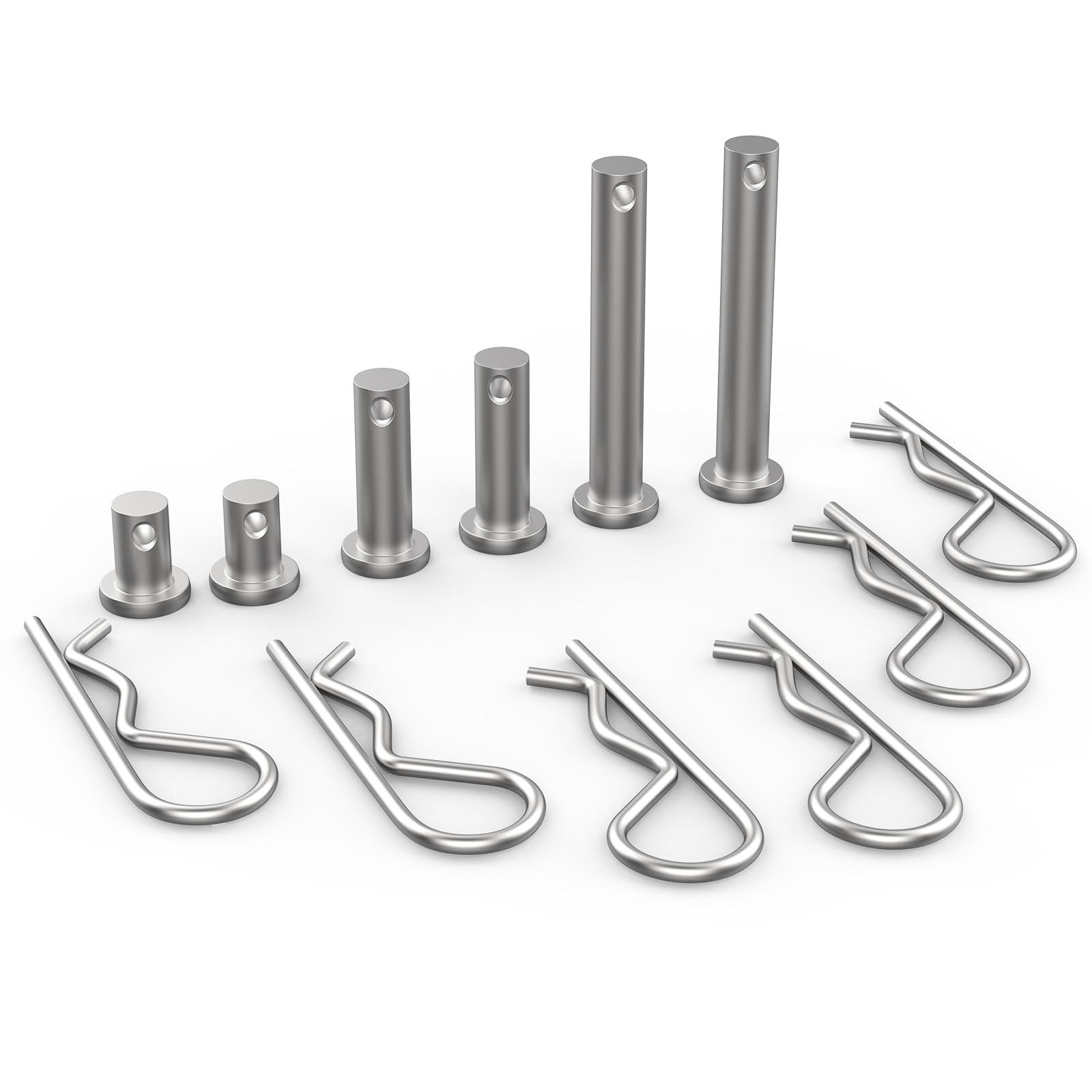 12Pcs M8(0.3"/7.8mm) M8 X 12mm, X 25mm, X 50mm, M3 X 60mm, silver