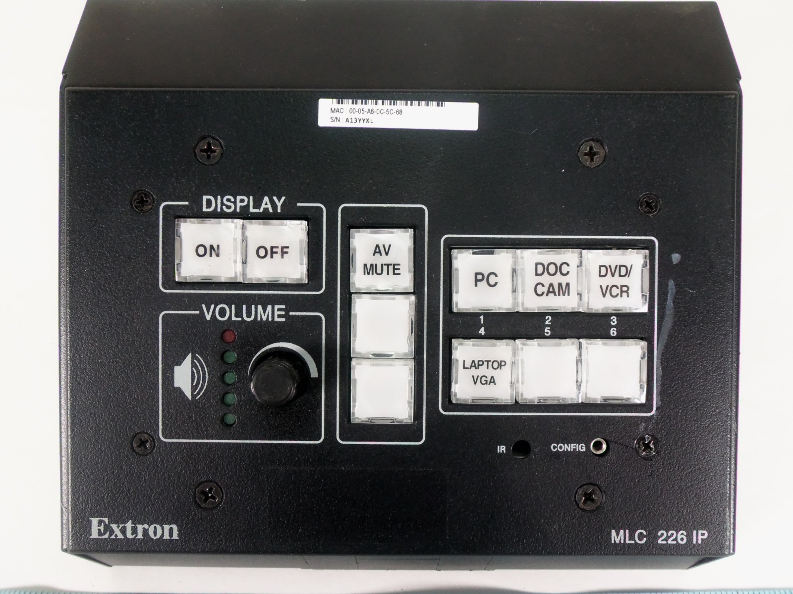 Extron MLC 226 IP MediaLink Controller On/Off Display Volume Controls SKU A