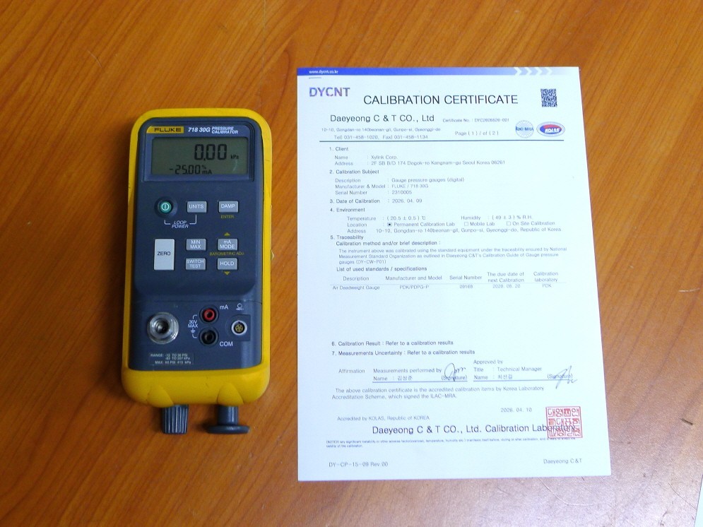 Calibrated! Fluke 718 30G Pressure Calibrator, 0psi to 30psi