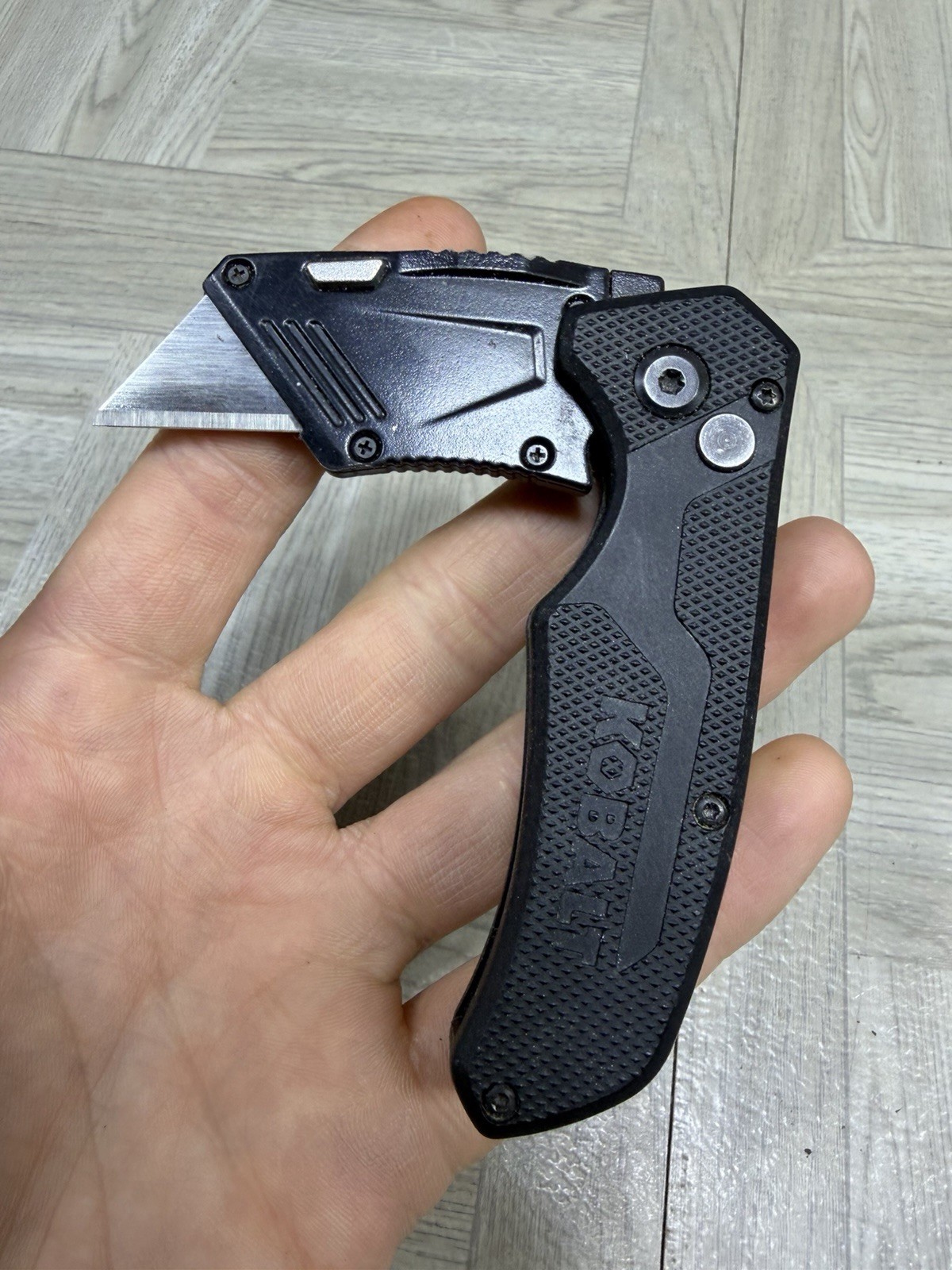 Kobalt Tools Folding Box Knife Black Box Cutter Sharp