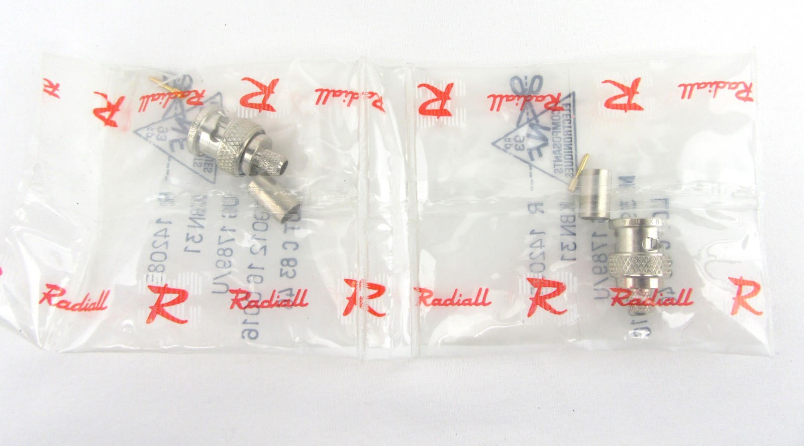 Radiall R142085 BNC Plug Male 75 ohms, Set of 2 - New Old Stock, Free Shipping