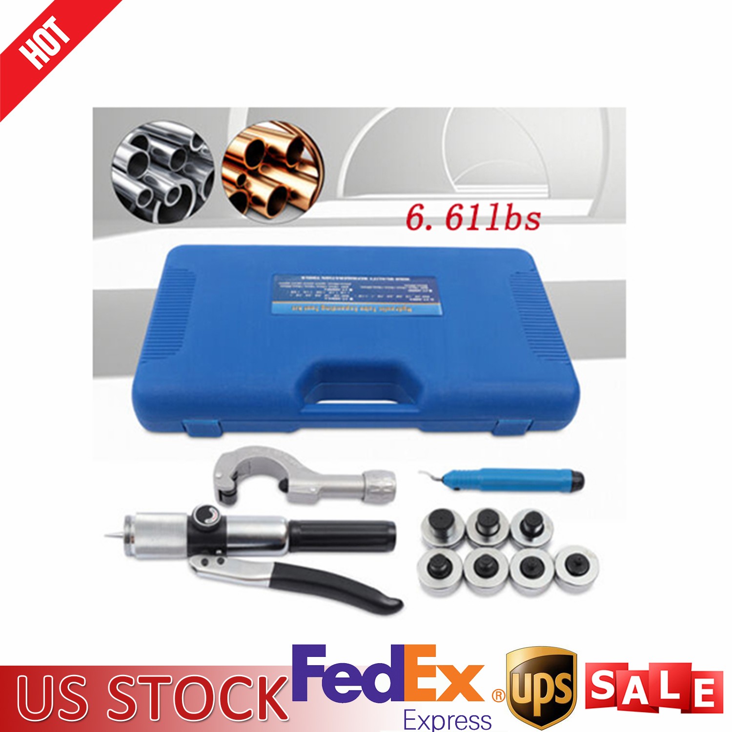 HVAC Hydraulic Swaging Tool Kit Fit Copper Tubing Expanding Copper Tube Expander