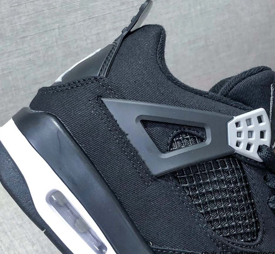 Jordan 4 Retro "Black Canvas" Men's Mid Top Basketball Shoes Size 7-12