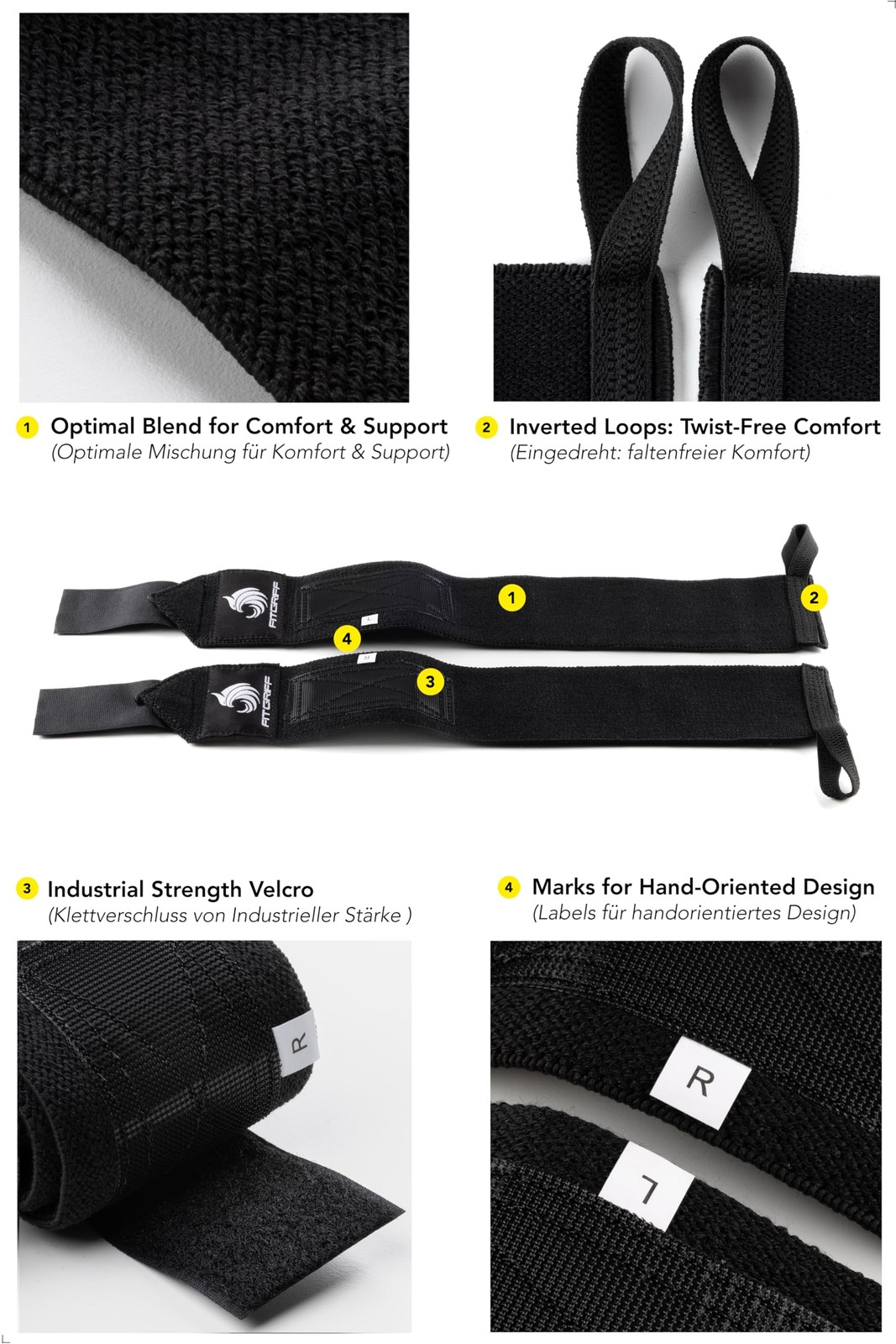 ® Lifting Straps & Wrist Wraps (Bundle) Superior Support for Weightlifting & ...
