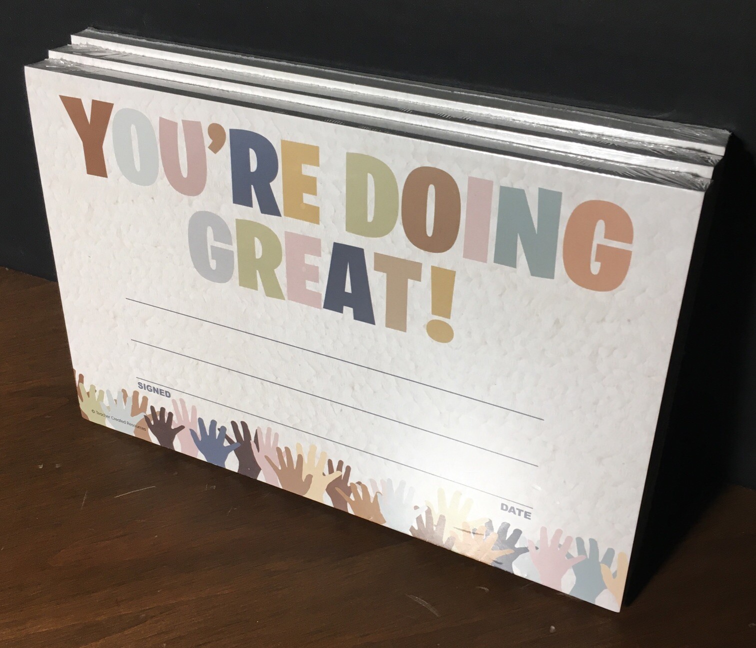 YOU'RE DOING GREAT! Classroom Teacher Certificates for students LOT OF 3 PACKS!