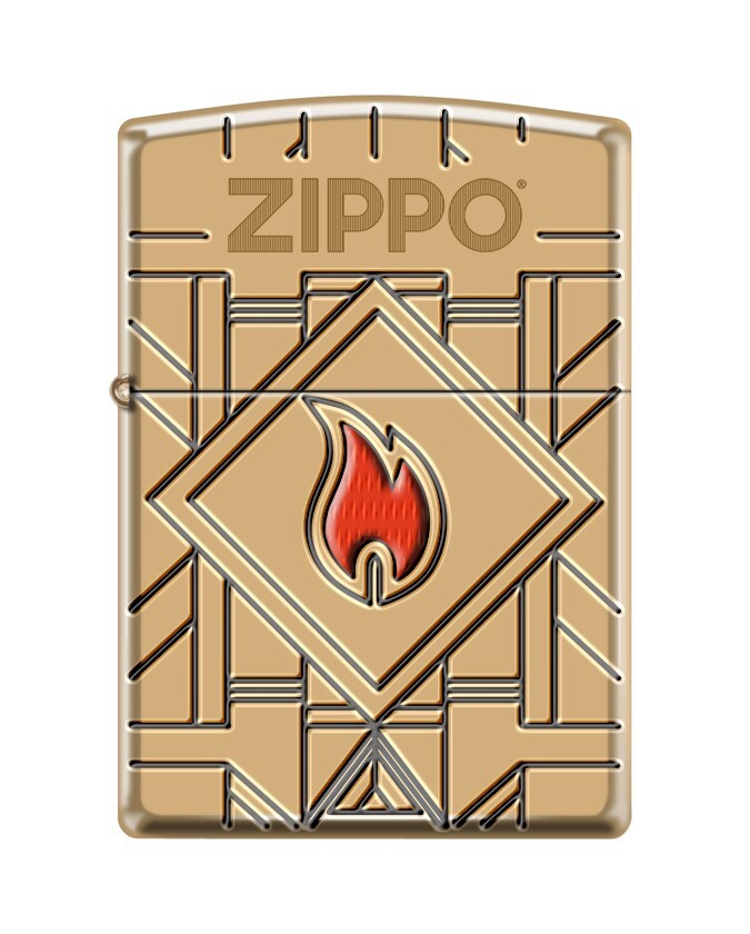 Zippo 1889, Zippo Flame Deep Carved Armor Brass Lighter, Numbered to 100-Limited