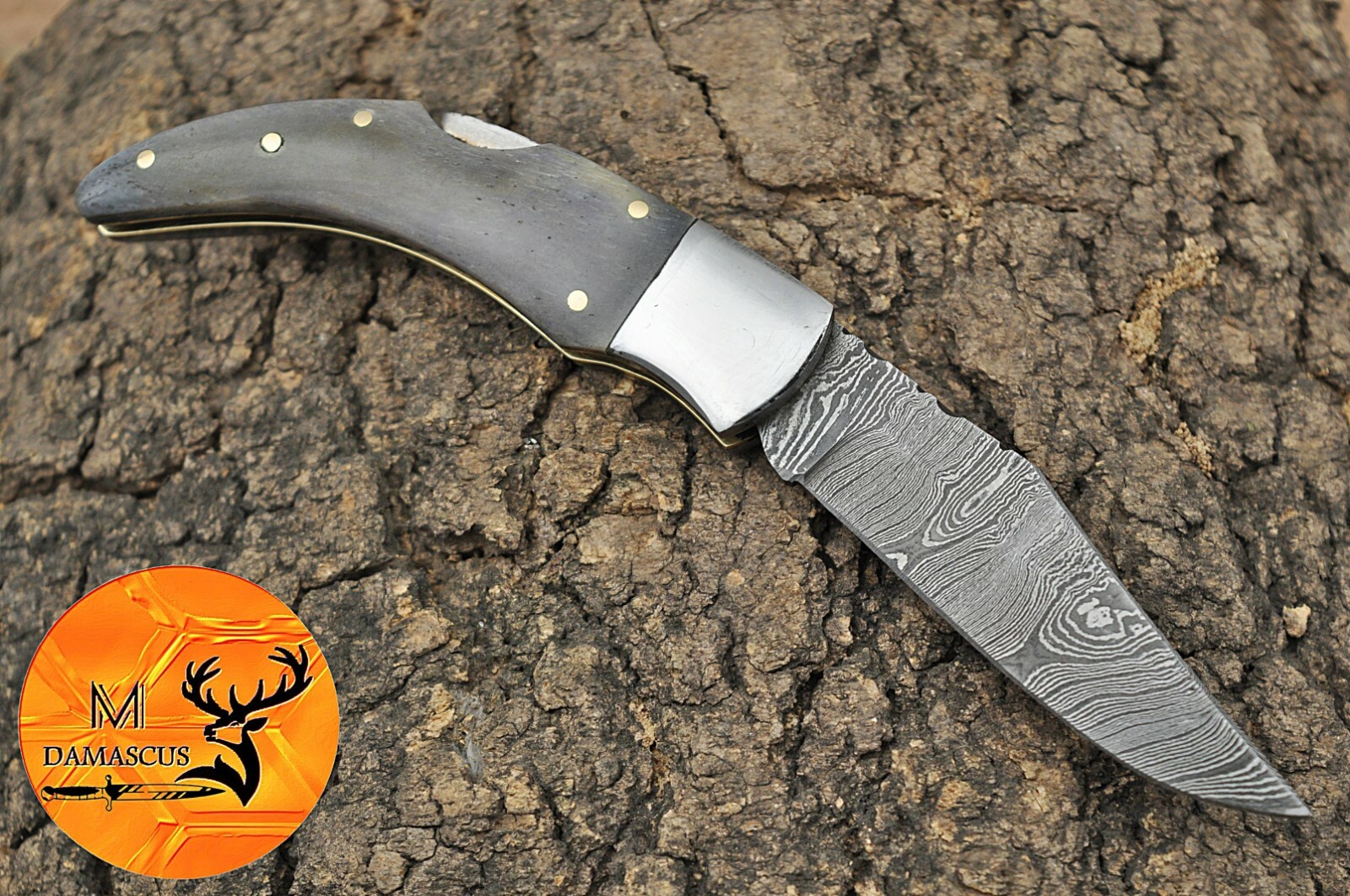 CUSTOM HANDMADE FORGED DAMASCUS STEEL FOLDING POCKET KNIFE SURVIVAL EDC 1508