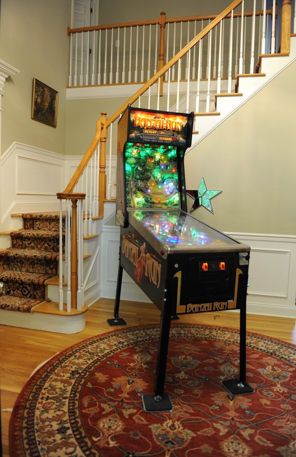 Beautifully restored! Banzai Run 1988 Williams pinball machine! New playfield!