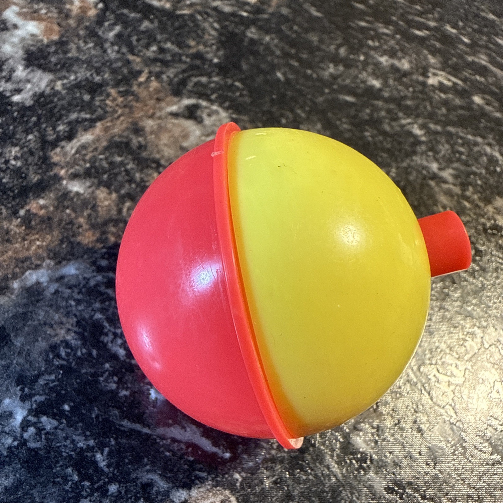 2” Yellow & Light Red Round Fishing Bobber Lot Of 20 Made In USA