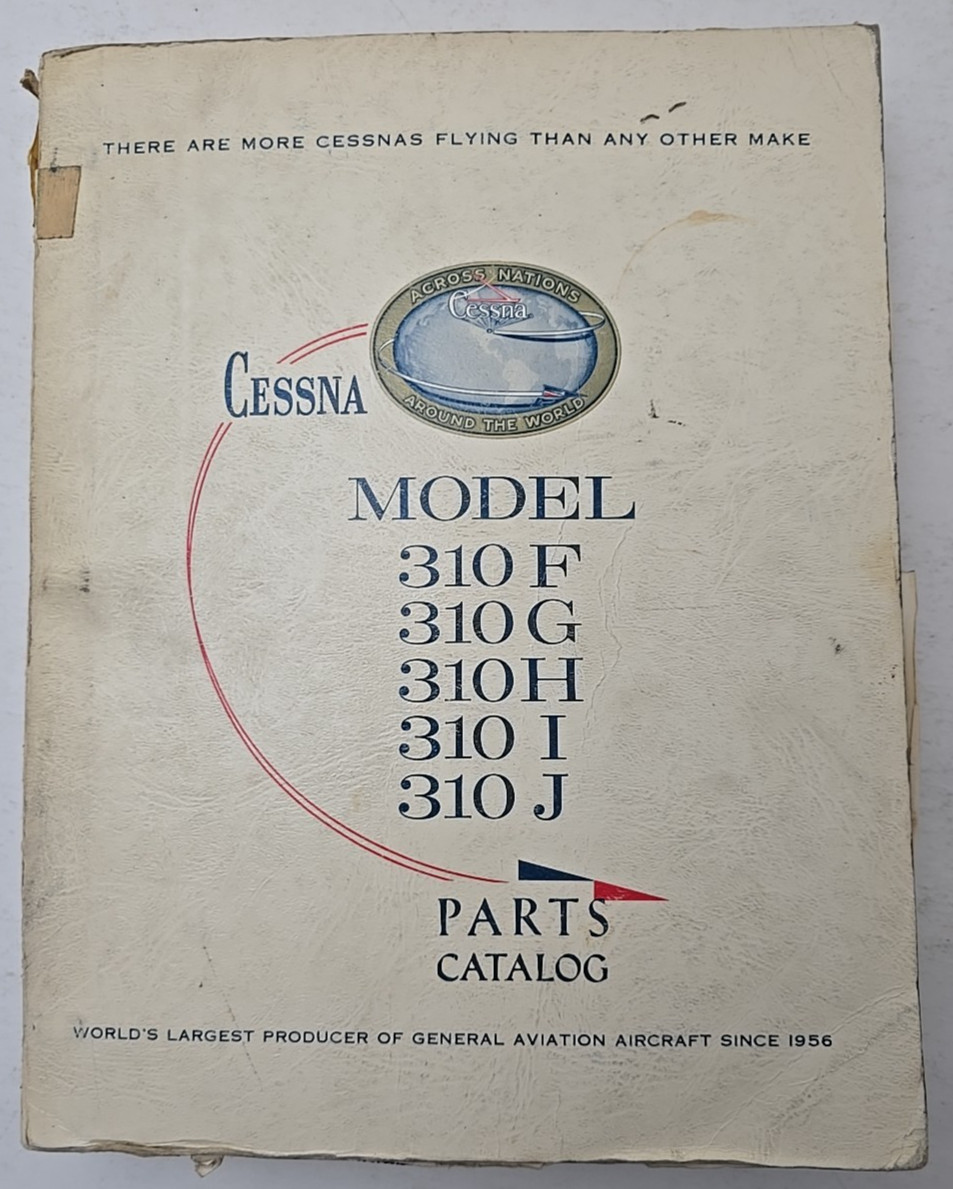 Cessna Parts Catalog Models 310F 310G 310H 310I 310J Cessna Aviation Aircraft