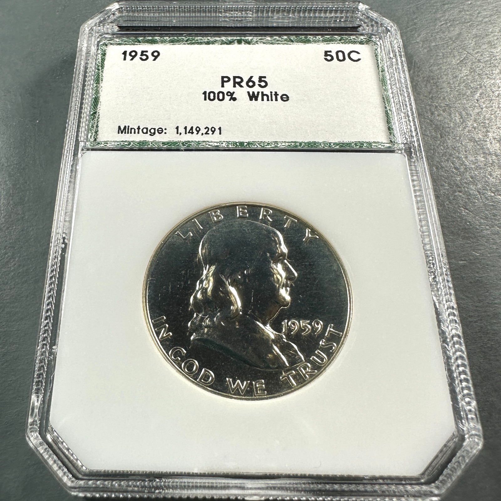 1959 50C SILVER PROOF Franklin Half Dollar PR65 (90470)